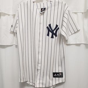 NY Yankees Derek Jeter Pinstripe Jersey Youth L